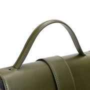 Top Handle Leather Canvas Cargo Tote