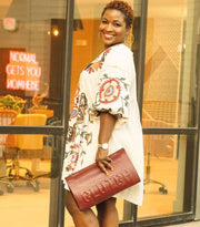 Pebbled Leather Underarm Bag