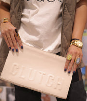 Pebbled Leather Underarm Bag