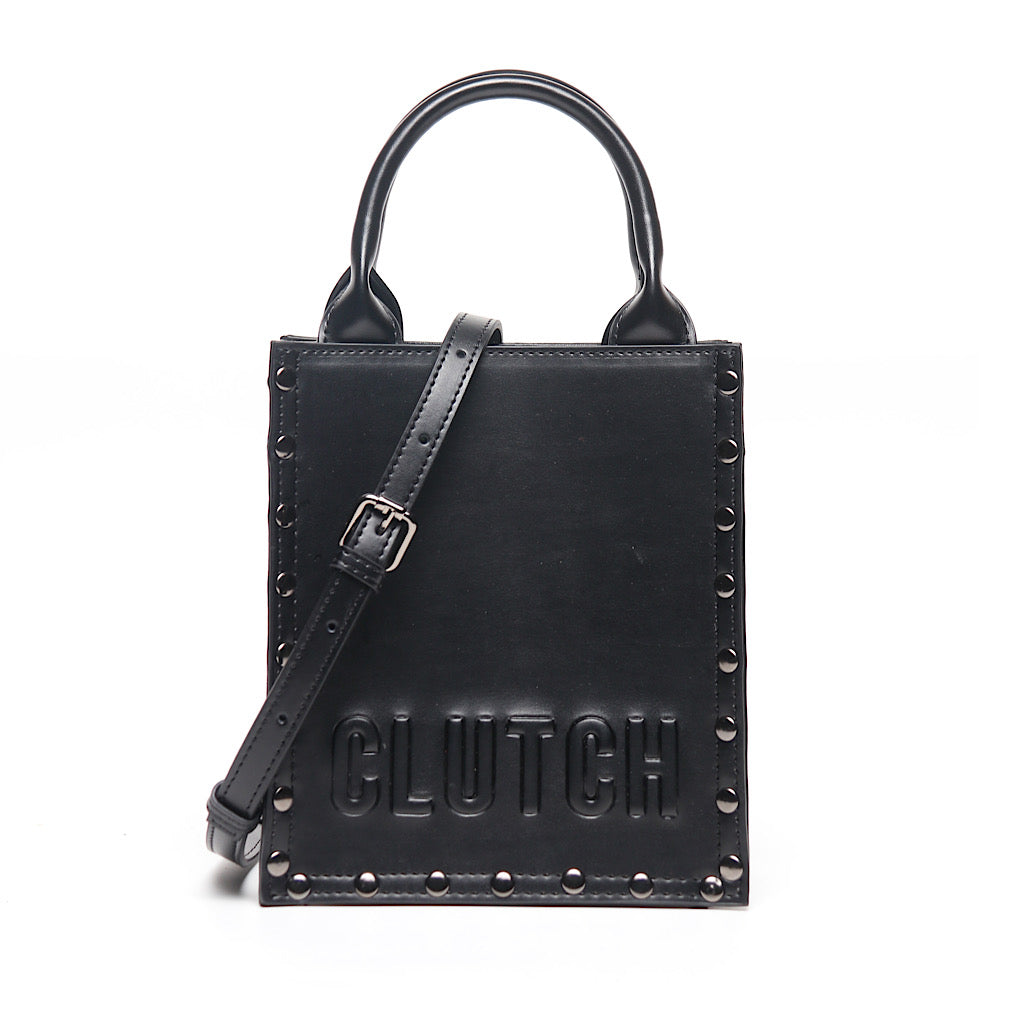 Mini Signature Embossed Tote – Clutch by B